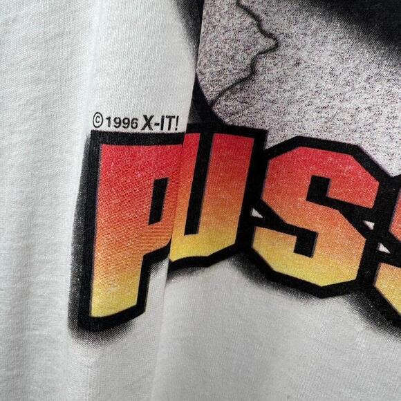 Vintage 1999 X-IT! Nascar Style “Brakes Are For P-ssies” T-Shirt 90s Sleeveless - Picture 3 of 4